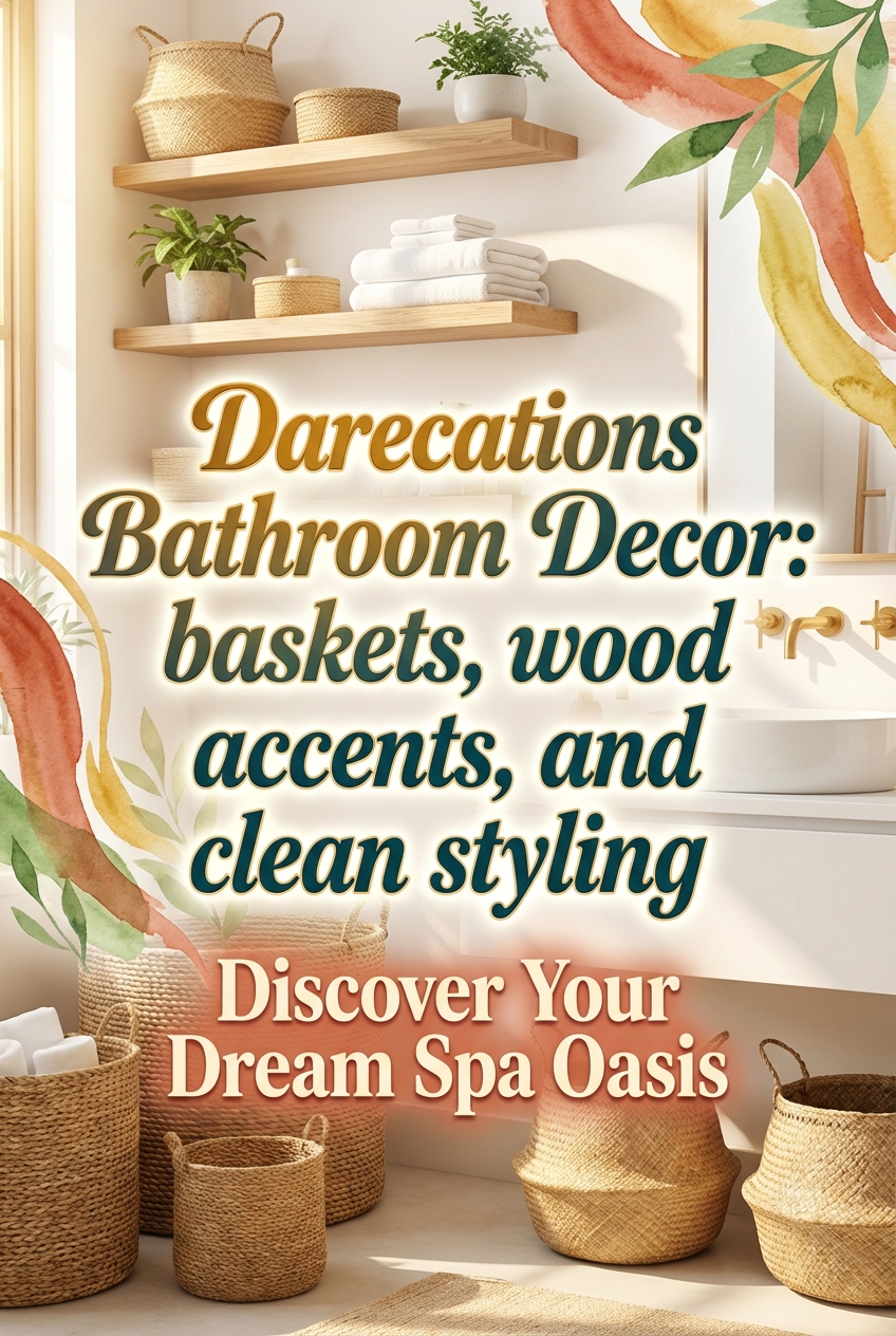 Darecations Bathroom Decor: baskets, wood accents, and clean styling - photo 2