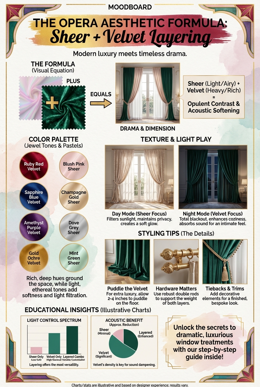 Sheer + Velvet Curtain Layering: The Opera Aesthetic Formula - photo 4