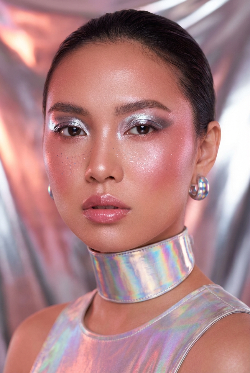 Blush + Chrome: Soft Glam with a Cosmic Twist