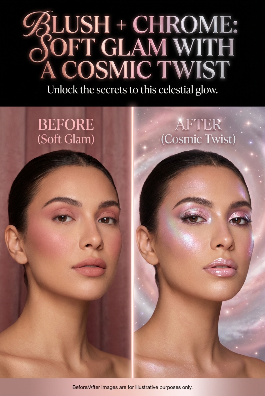 Blush + Chrome: Soft Glam with a Cosmic Twist - photo 5