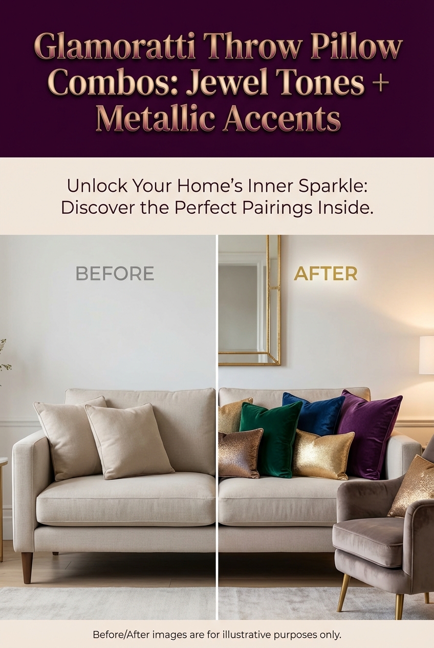 Glamoratti Throw Pillow Combos: jewel tones + metallic accents - photo 5