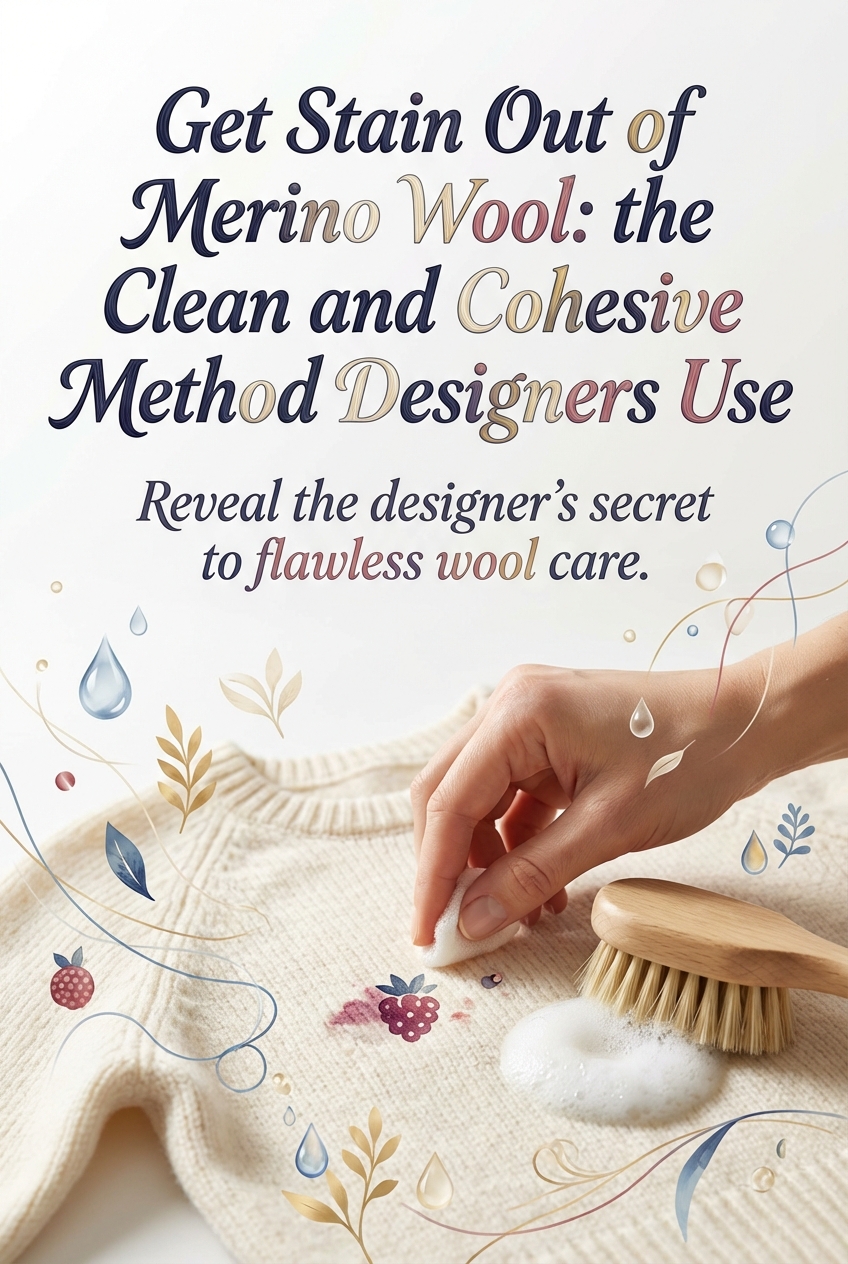 Get Stain Out of Merino Wool: the Clean and Cohesive Method Designers Use - photo 2