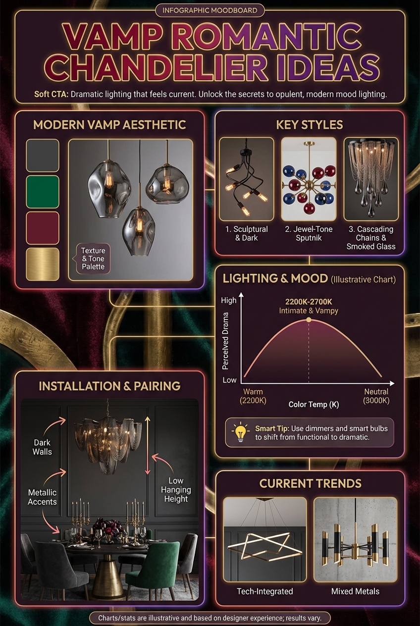Vamp Romantic Chandelier Ideas: Dramatic lighting that feels current - photo 4