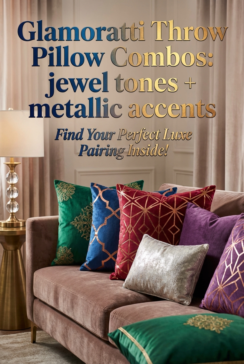 Glamoratti Throw Pillow Combos: jewel tones + metallic accents - photo 2