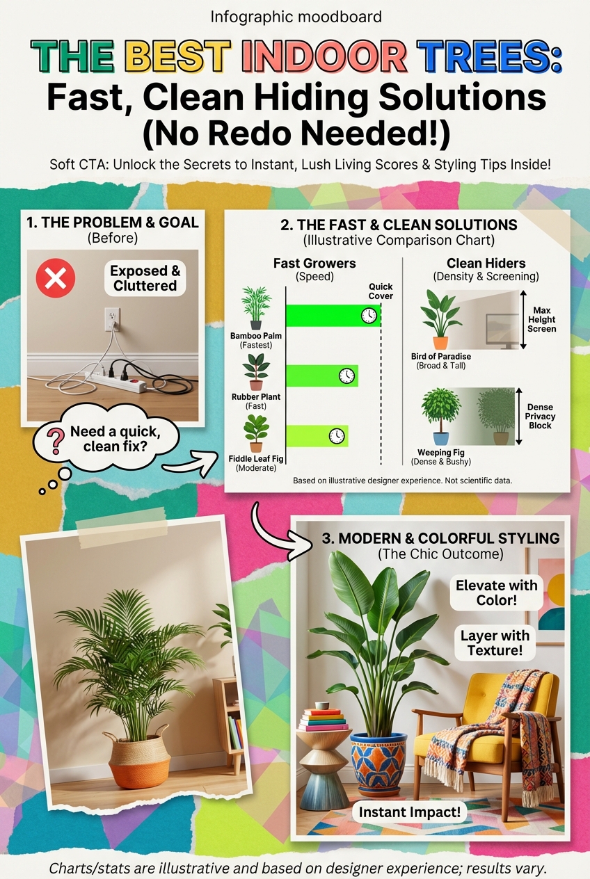 The Best Indoor Trees: the Fast Way to Hide It Cleanly (without a Full Redo) - photo 4