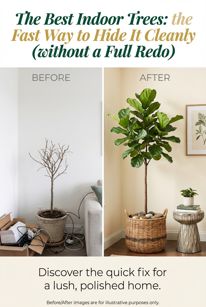 The Best Indoor Trees: the Fast Way to Hide It Cleanly (without a Full Redo) - photo 5