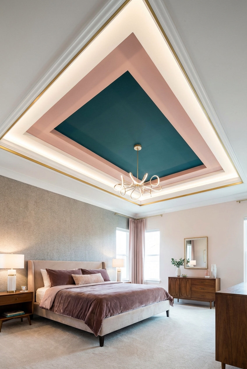 Creative Tray Ceiling Bedroom Paint Ideas