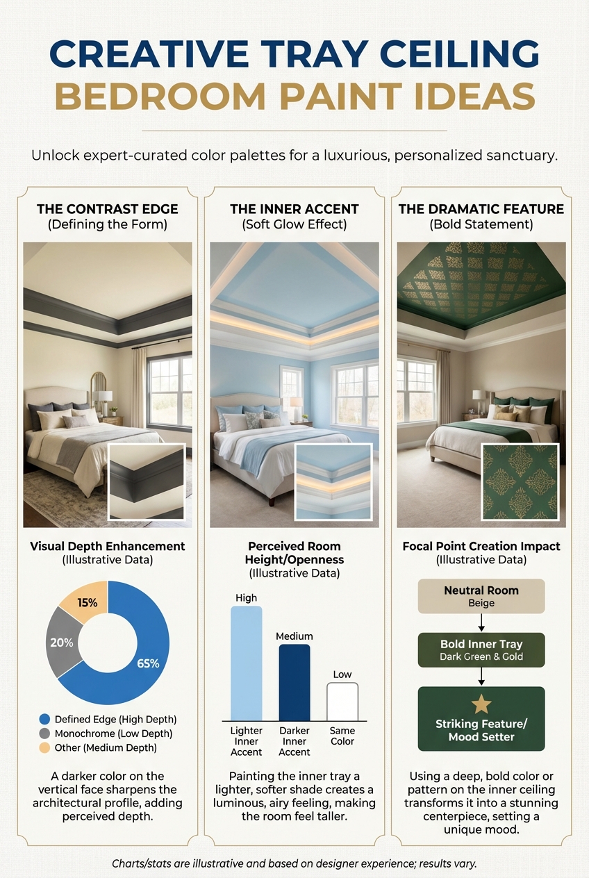 Creative Tray Ceiling Bedroom Paint Ideas - photo 3
