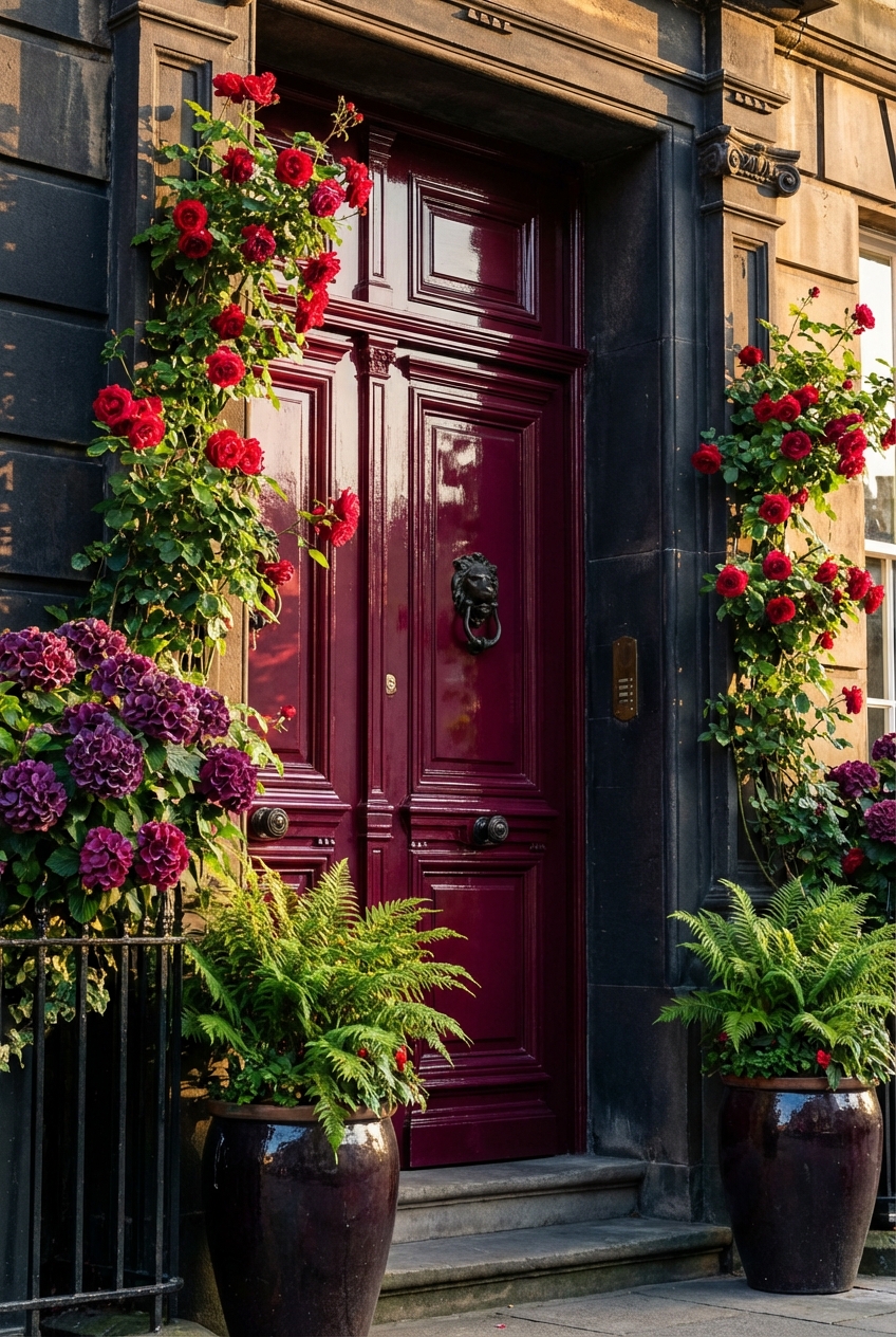 Vamp Romantic Door Color Ideas: deep tones that feel rich