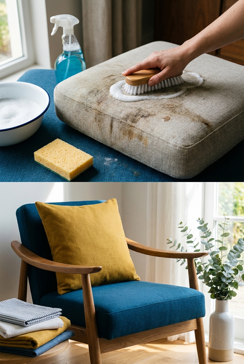 Clean Chair Cushions: the 9 – Step Mini Makeover
