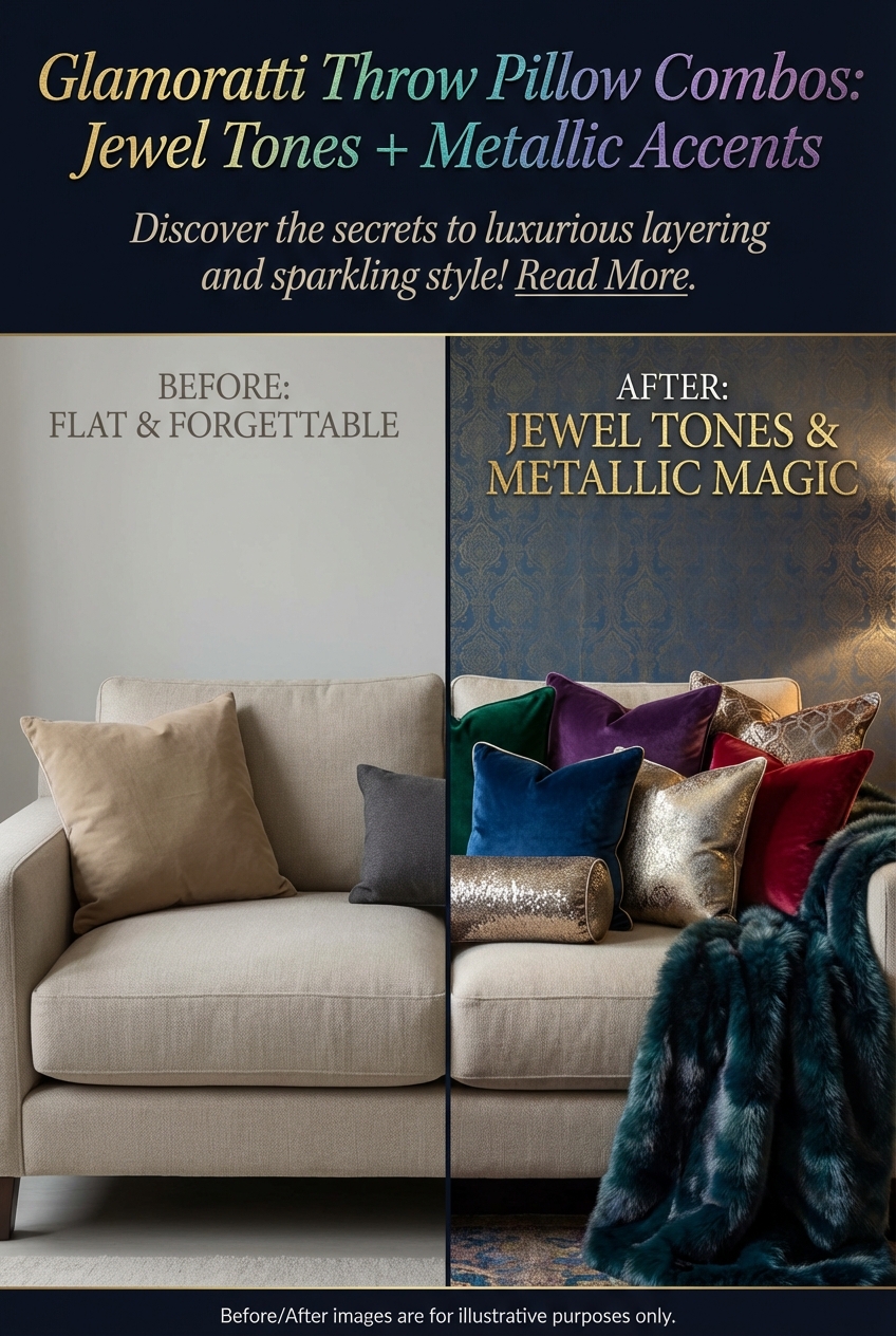 Glamoratti Throw Pillow Combos: jewel tones + metallic accents - photo 5