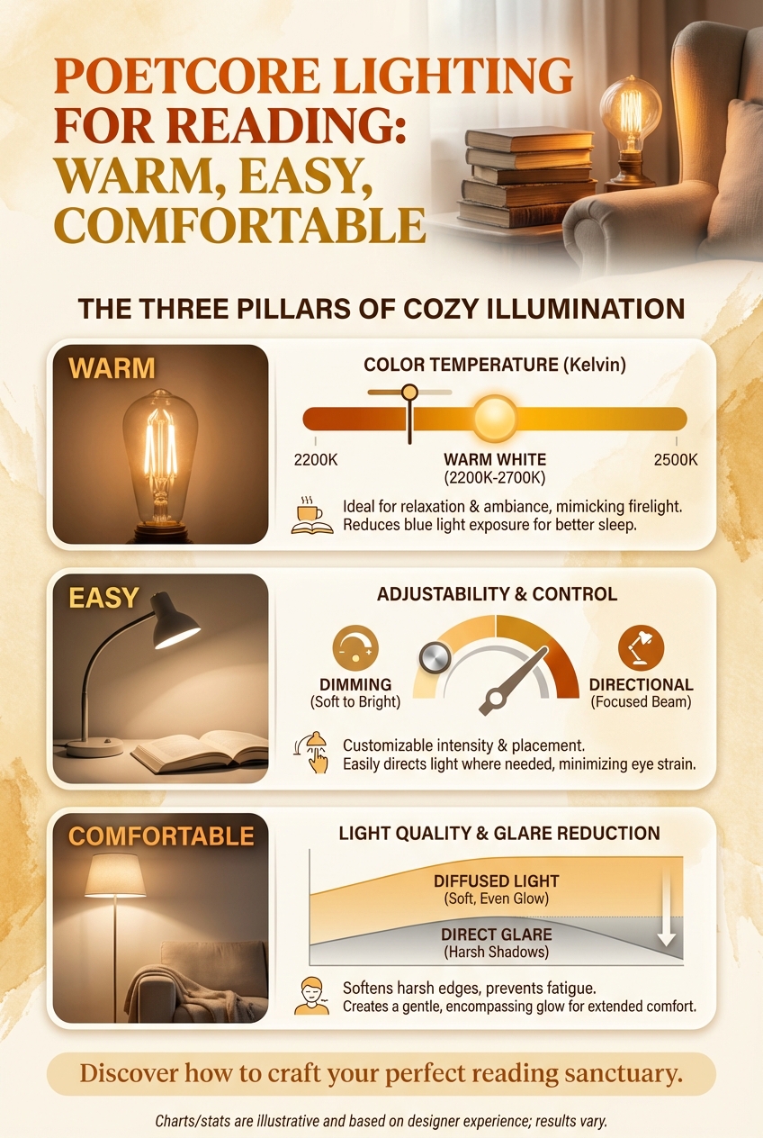 Poetcore Lighting for Reading: Warm, Easy, Comfortable - photo 3