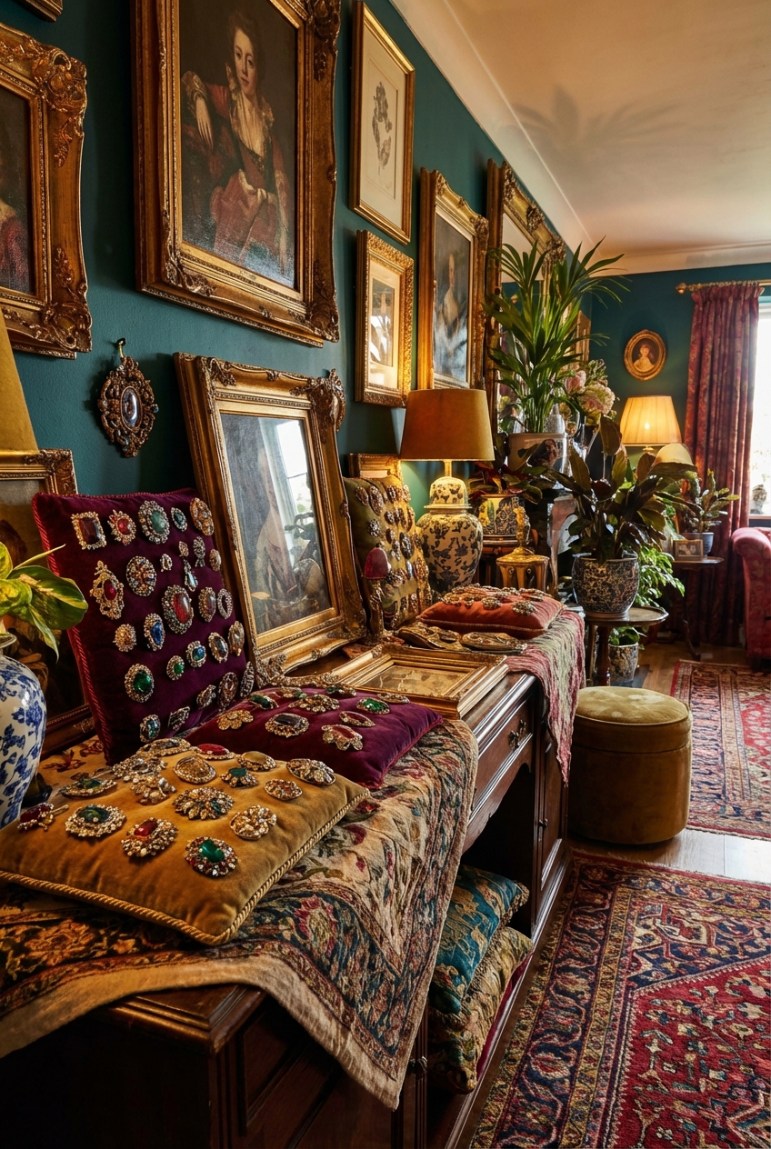 Brooched Decor for Maximalists: Layered Shine Done Tastefully