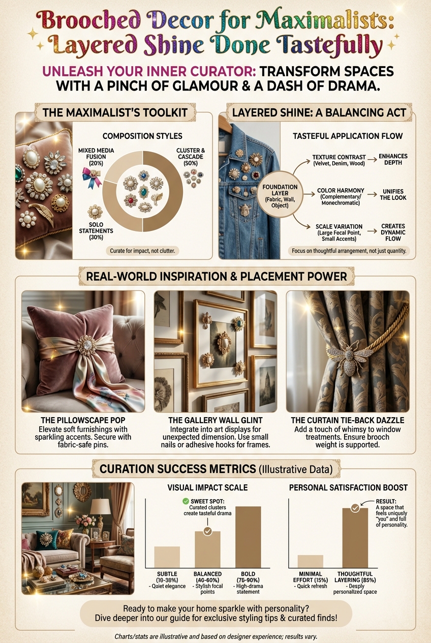 Brooched Decor for Maximalists: Layered Shine Done Tastefully - photo 3