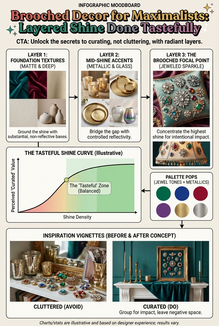 Brooched Decor for Maximalists: Layered Shine Done Tastefully - photo 4