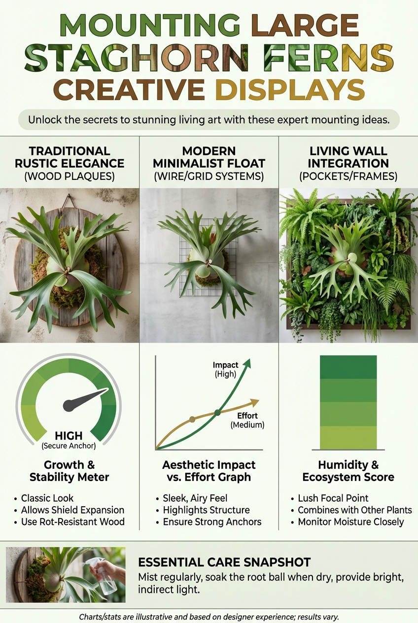Mounting Large Staghorn Ferns Creative Displays - photo 3