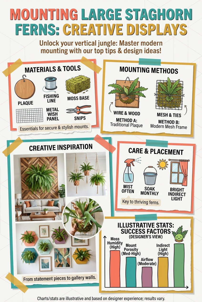 Mounting Large Staghorn Ferns Creative Displays - photo 4
