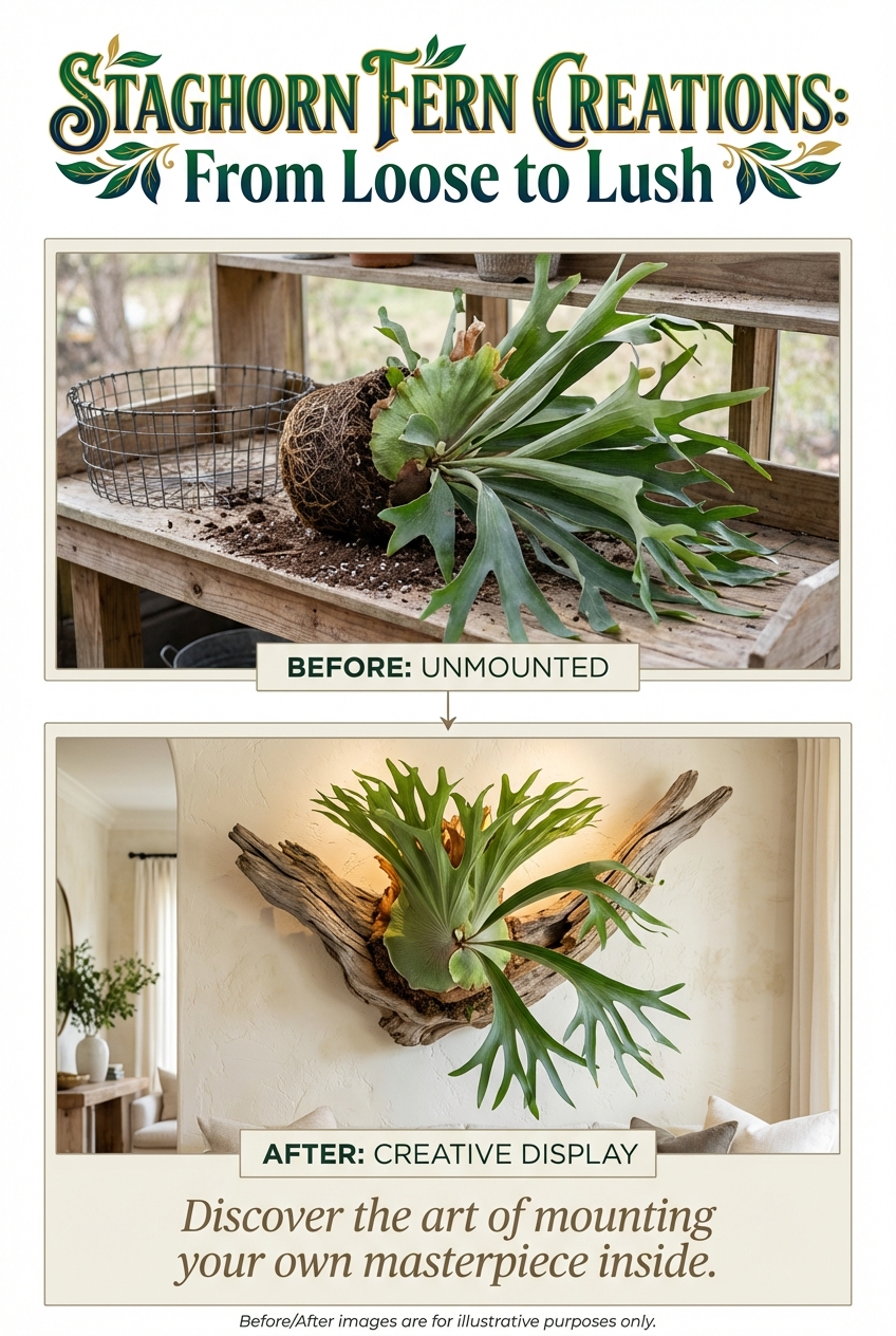 Mounting Large Staghorn Ferns Creative Displays - photo 5