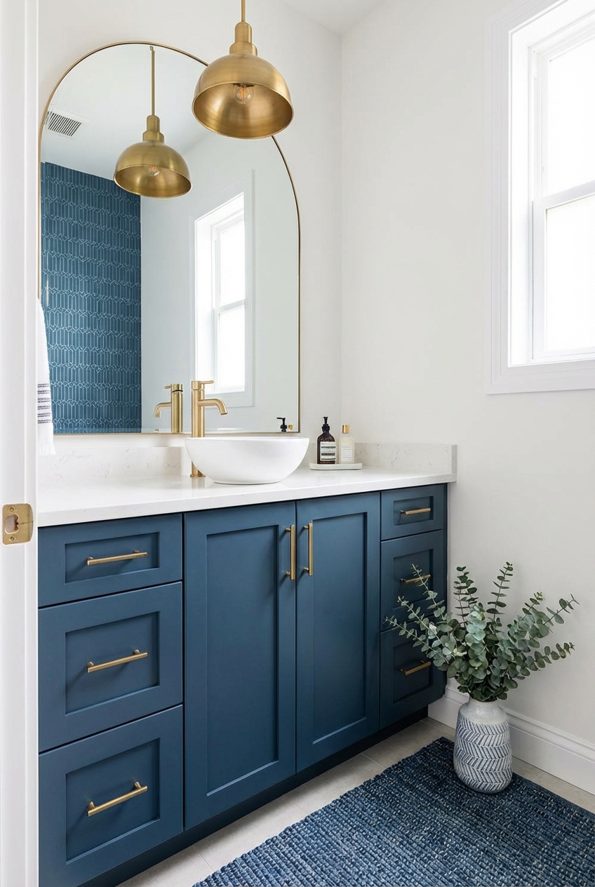 Cool Blue Powder Room Makeover Plan: Small Space, Big Clean Look