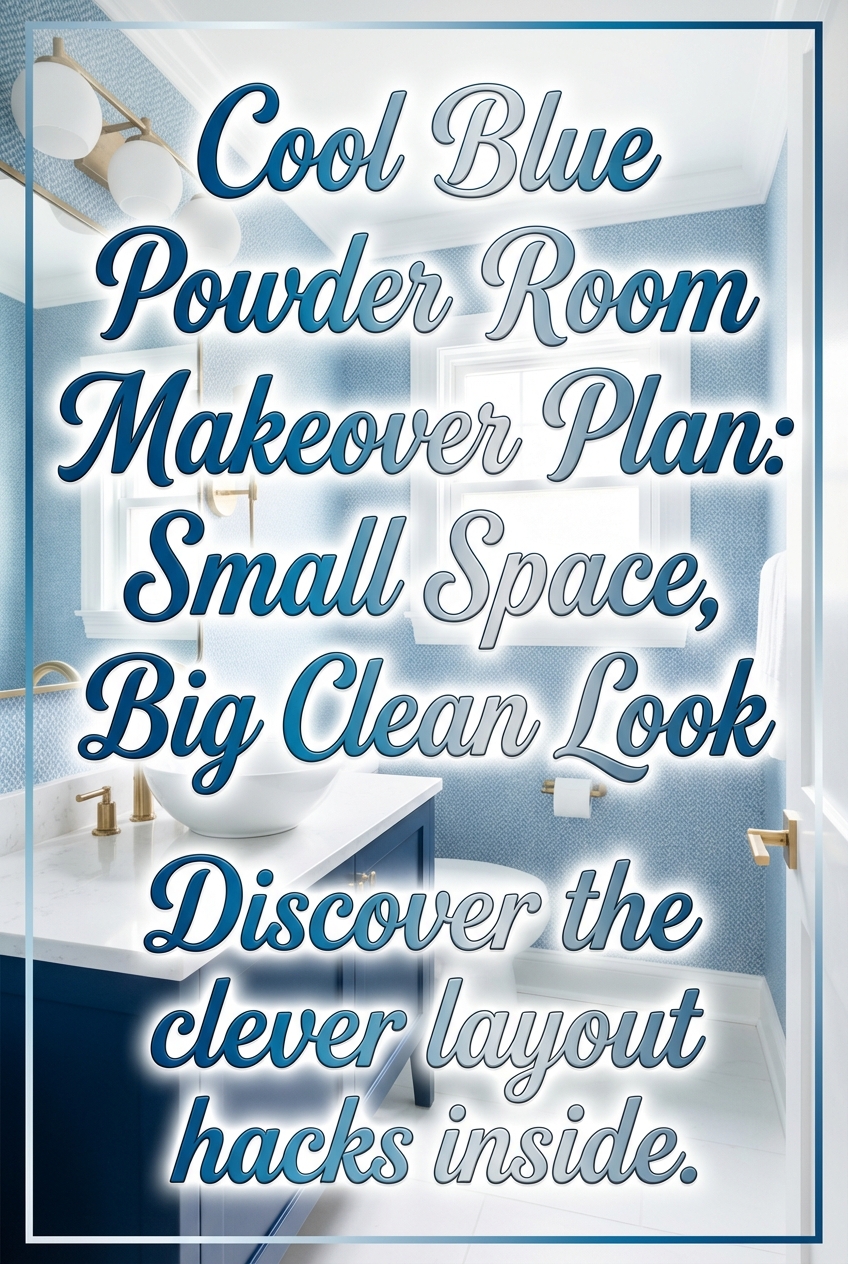Cool Blue Powder Room Makeover Plan: Small Space, Big Clean Look - photo 2