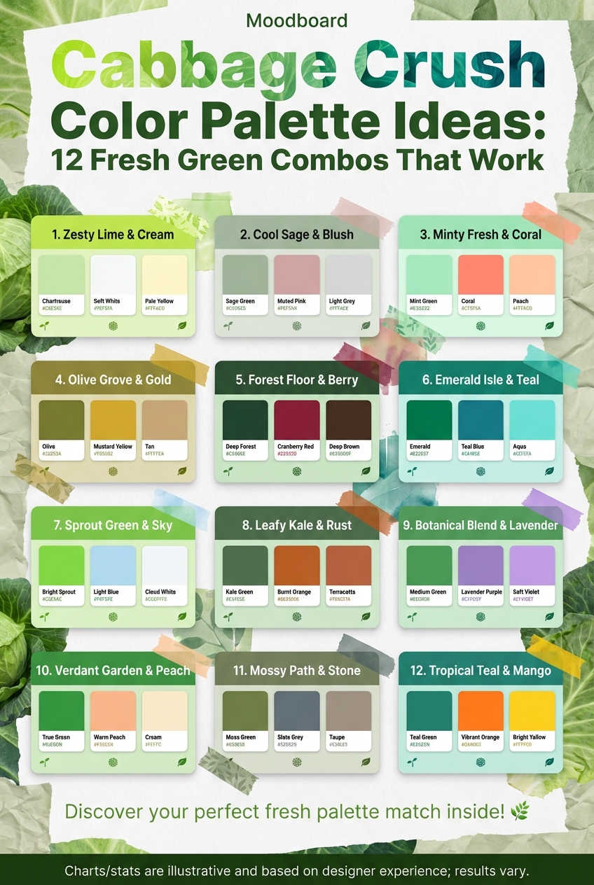 Cabbage Crush Color Palette Ideas: 12 Fresh Green Combos That Work - photo 4