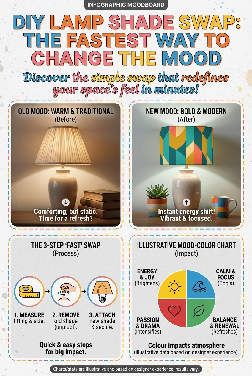 DIY Lamp Shade Swap: the fastest way to change the mood - photo 4