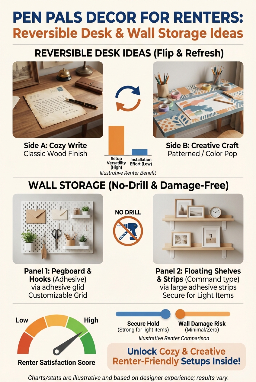 Pen Pals Decor for Renters: Reversible Desk and Wall Storage Ideas - photo 3