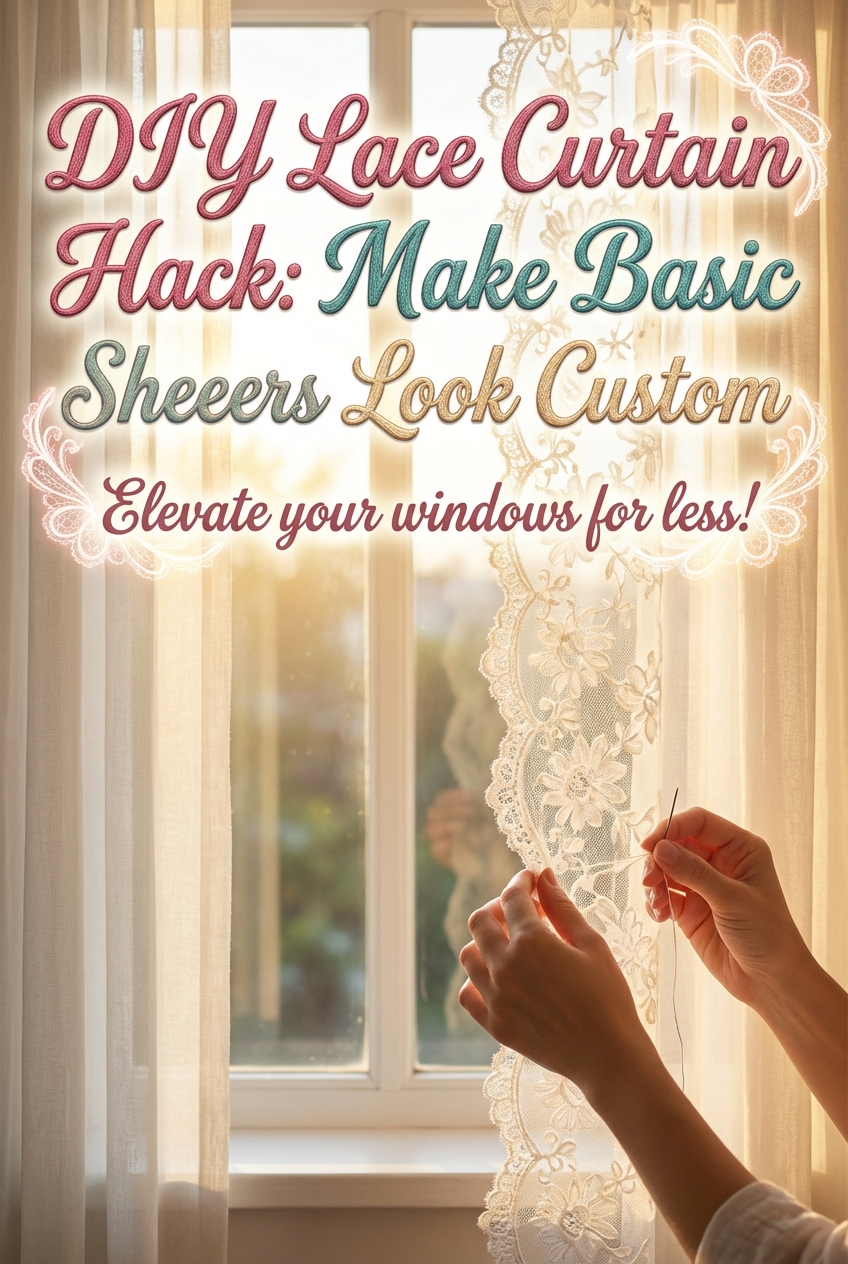DIY Lace Curtain Hack: Make Basic Sheers Look Custom - photo 2
