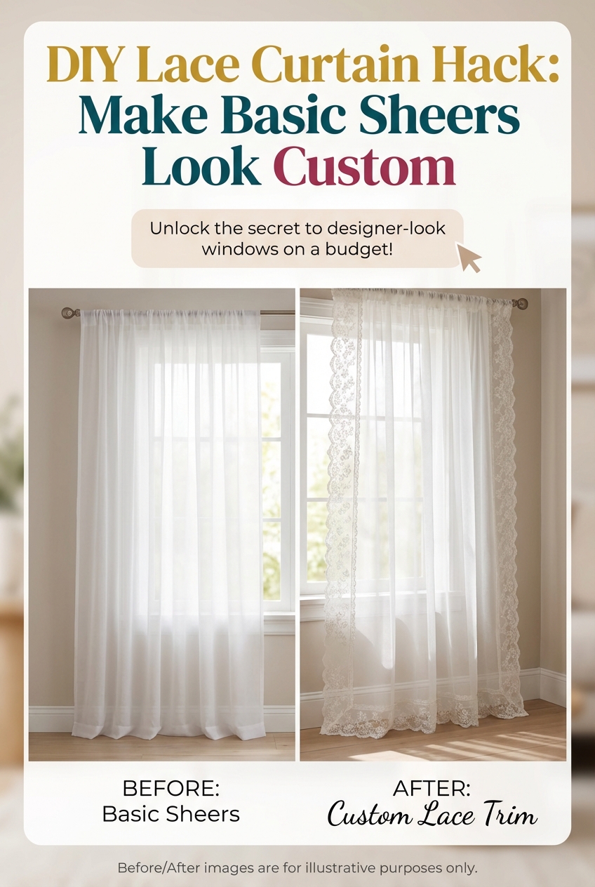 DIY Lace Curtain Hack: Make Basic Sheers Look Custom - photo 5