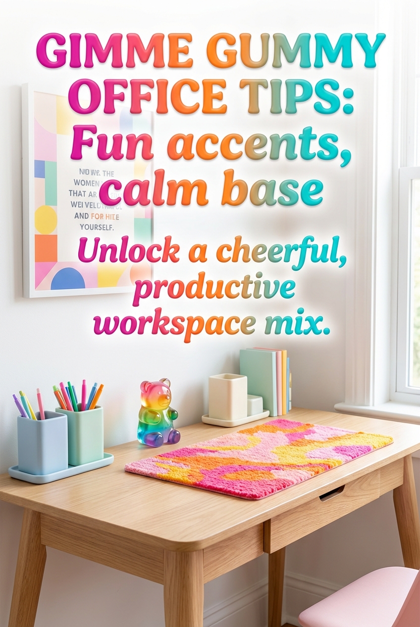 Gimme Gummy Office Tips: Fun accents, calm base - photo 2