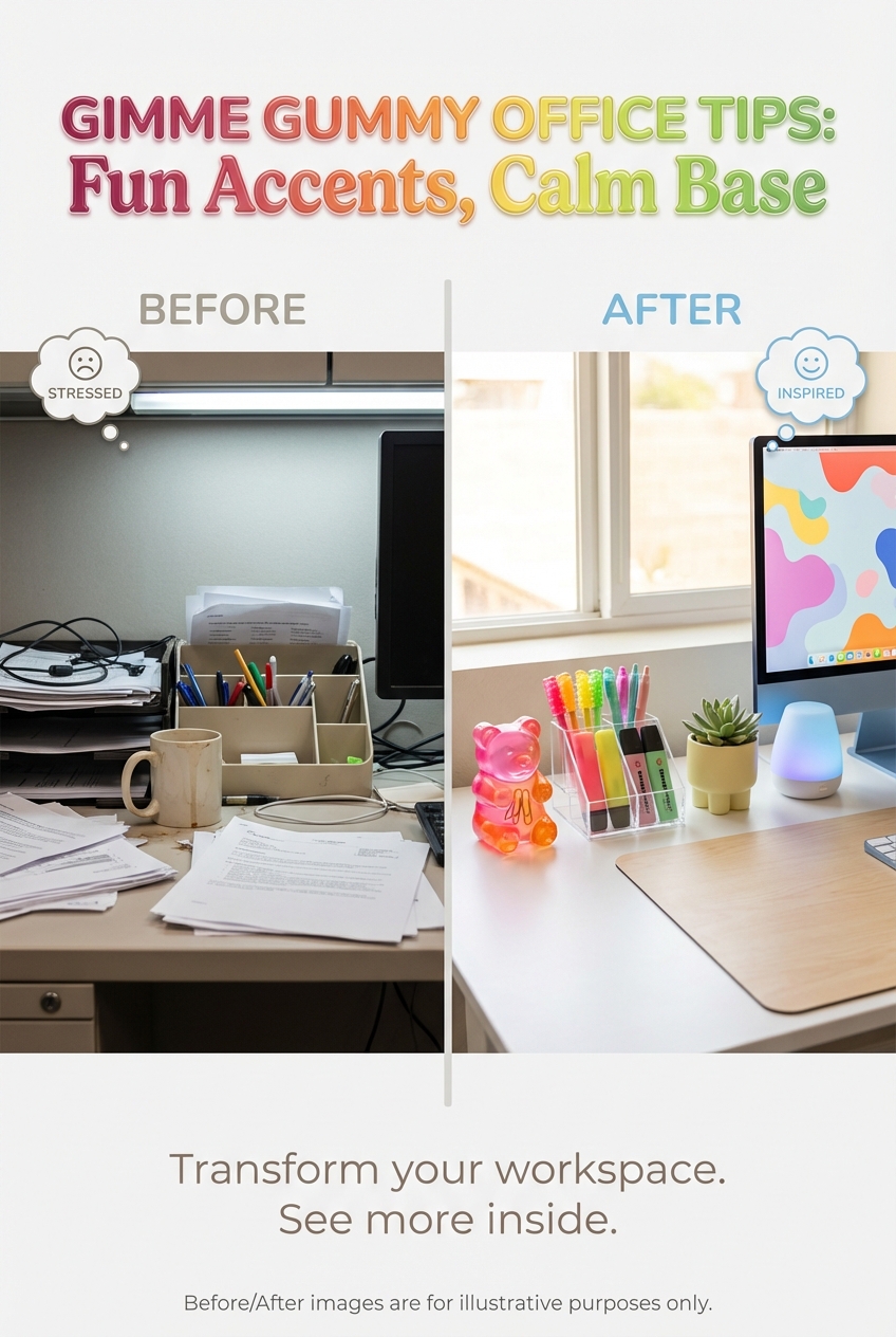 Gimme Gummy Office Tips: Fun accents, calm base - photo 5