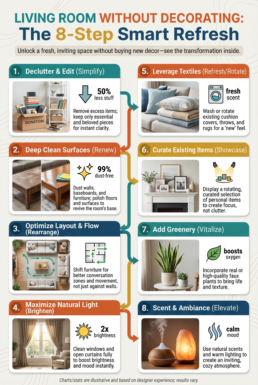Living Room Without Decorating: the 8 – Step Smart Refresh - photo 3