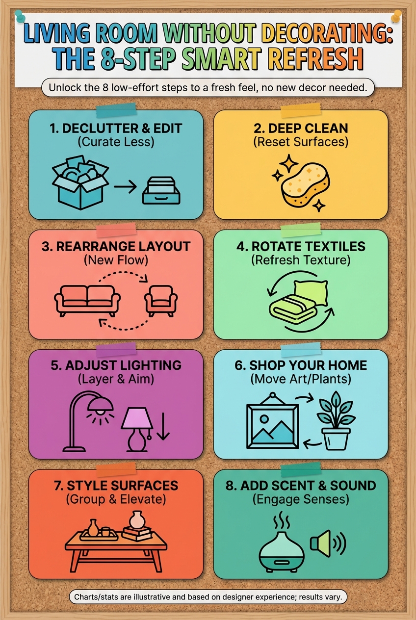 Living Room Without Decorating: the 8 – Step Smart Refresh - photo 4
