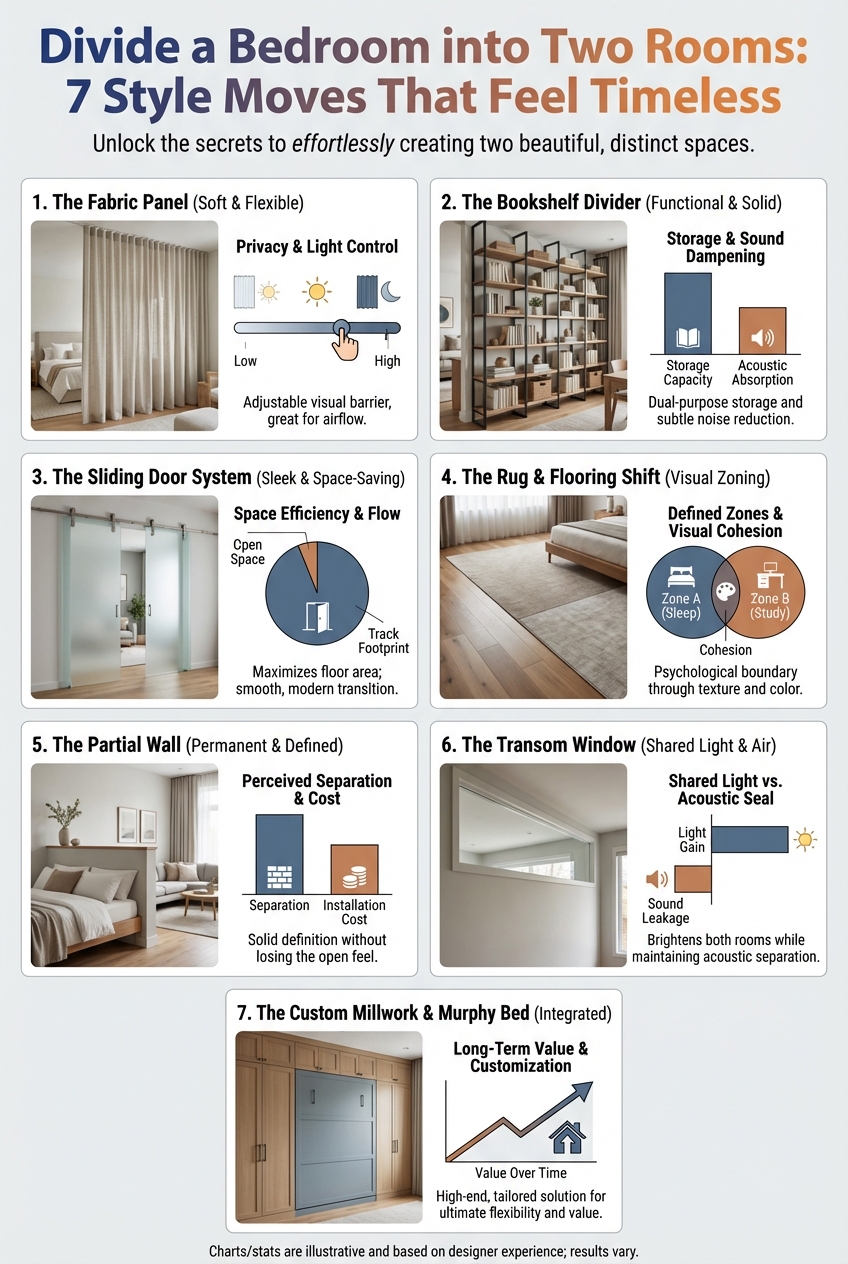 Divide a Bedroom into Two Rooms: 7 Style Moves That Feel Timeless - photo 3
