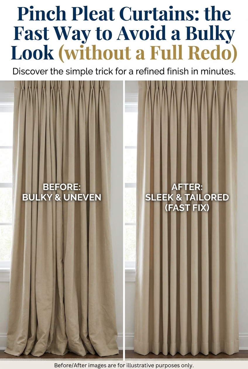 Pinch Pleat Curtains: the Fast Way to Avoid a Bulky Look (without a Full Redo) - photo 5