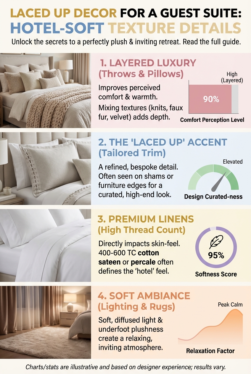Laced Up Decor for a Guest Suite: Hotel-Soft Texture Details - photo 3