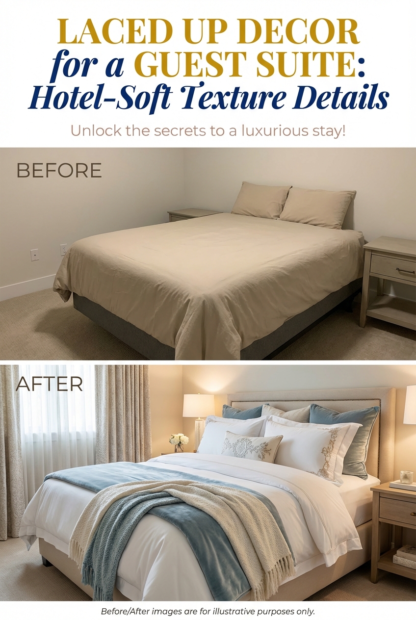 Laced Up Decor for a Guest Suite: Hotel-Soft Texture Details - photo 5