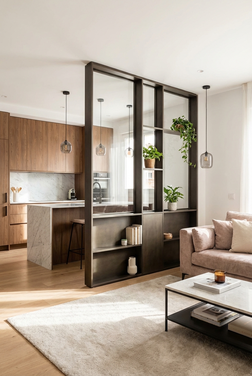 Separate Your Open Kitchen from the Living Room – 9 Easy Upgrades That Actually Work