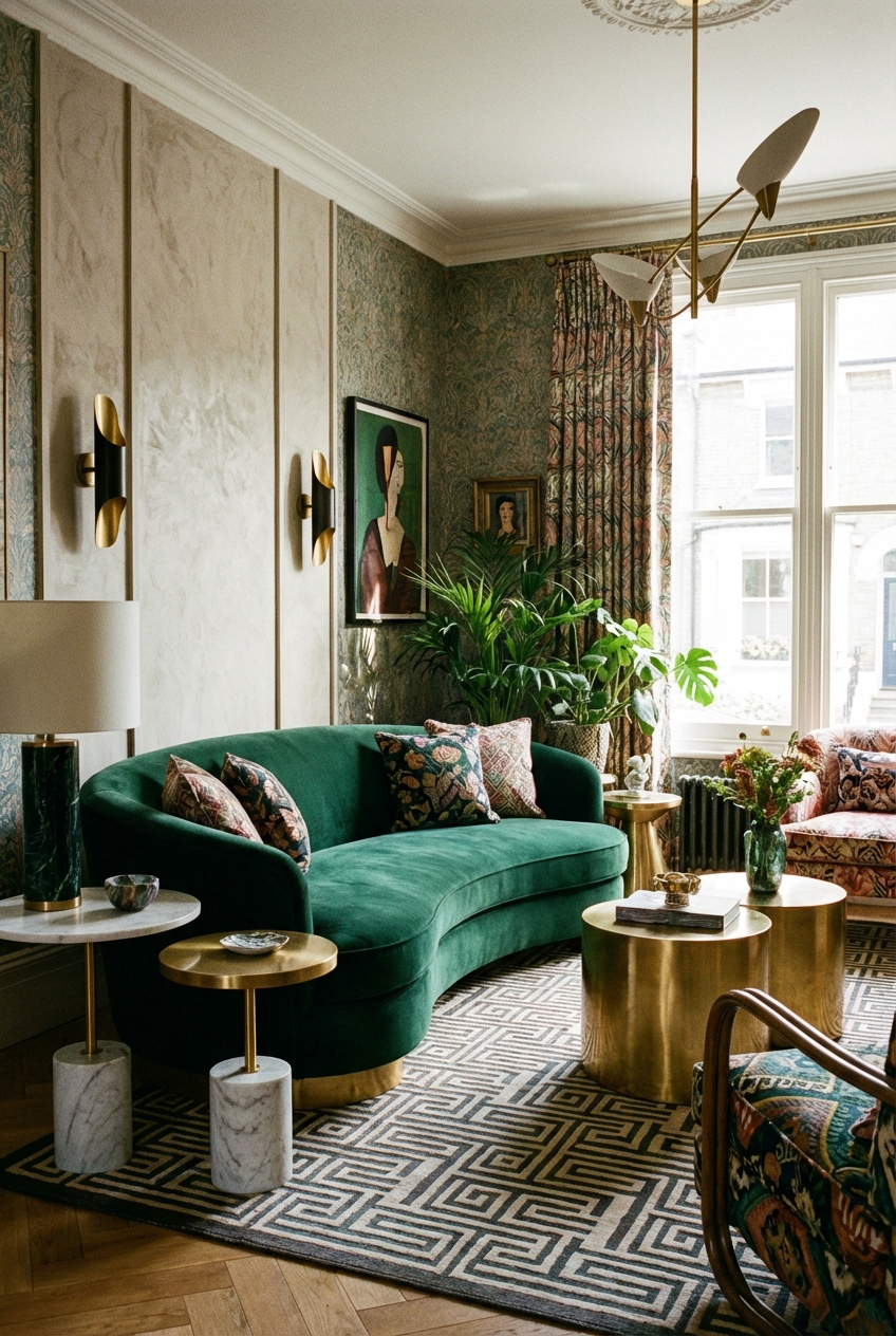 Neo Deco Decor for Maximalists: Layered Texture, Controlled Pattern