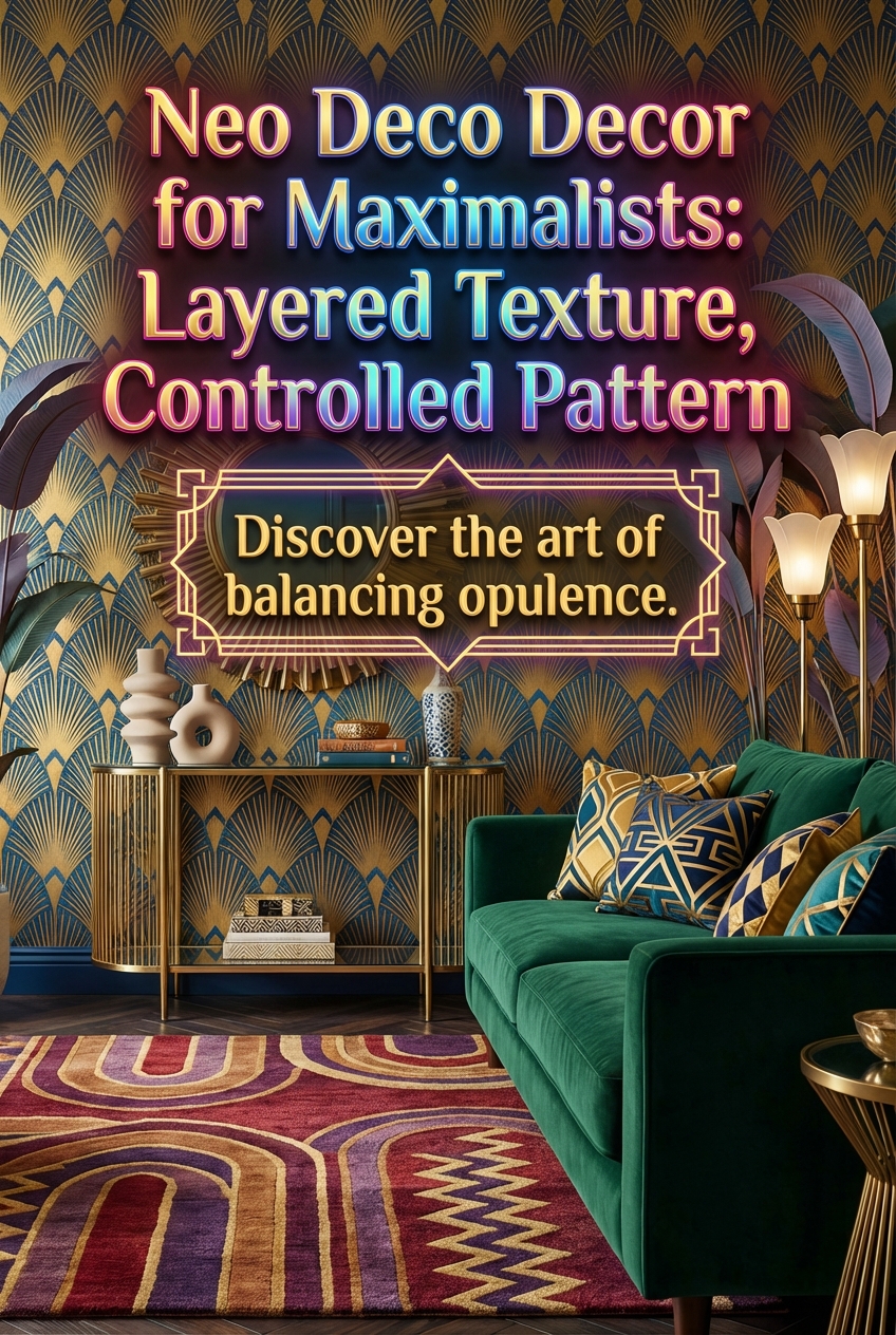 Neo Deco Decor for Maximalists: Layered Texture, Controlled Pattern - photo 2