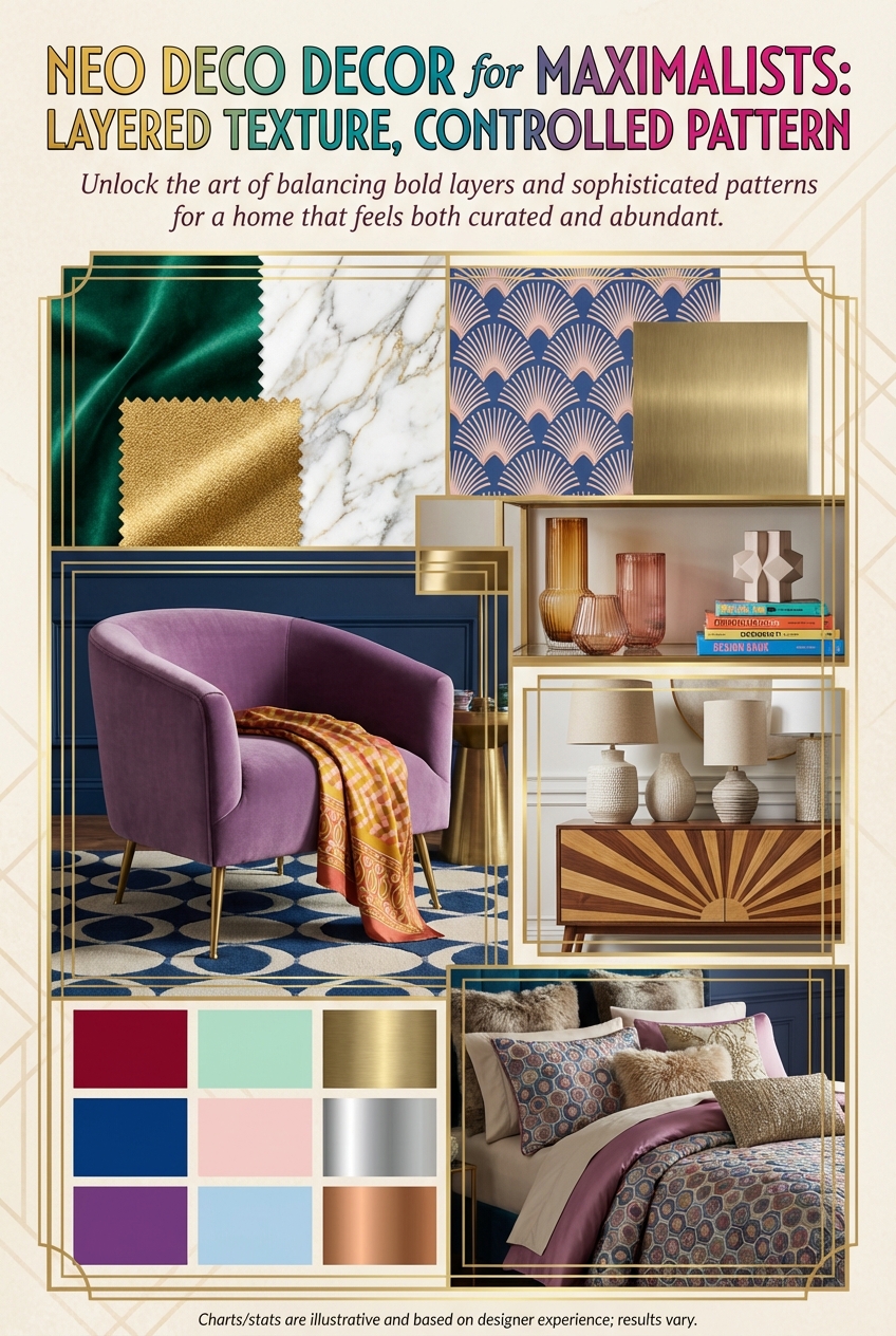 Neo Deco Decor for Maximalists: Layered Texture, Controlled Pattern - photo 4