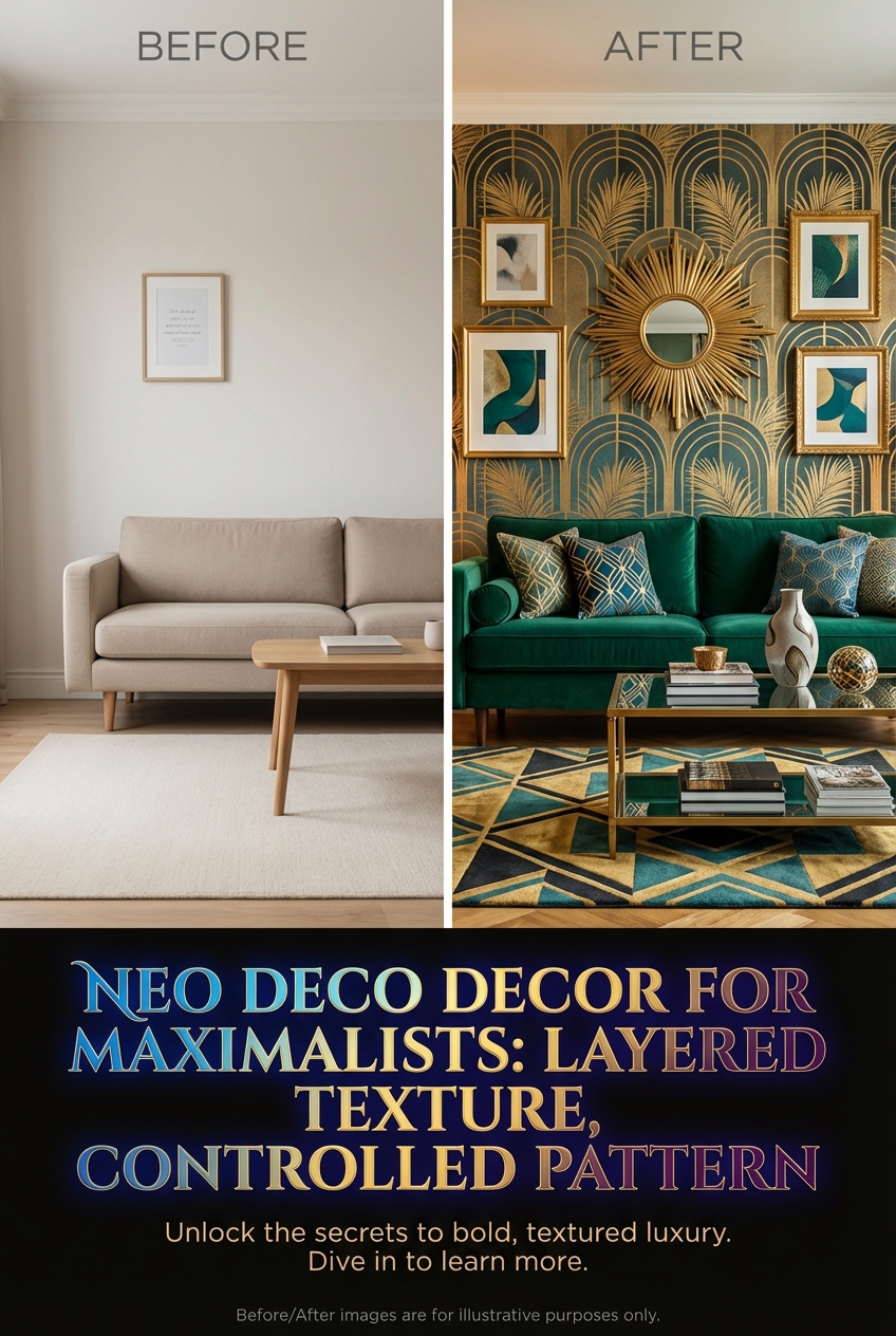 Neo Deco Decor for Maximalists: Layered Texture, Controlled Pattern - photo 5