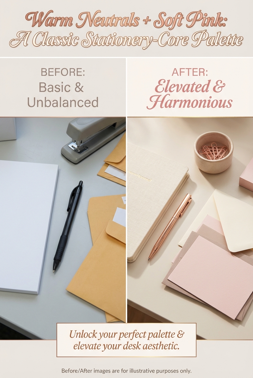 Warm Neutrals + Soft Pink: A Classic Stationery-Core Palette - photo 5