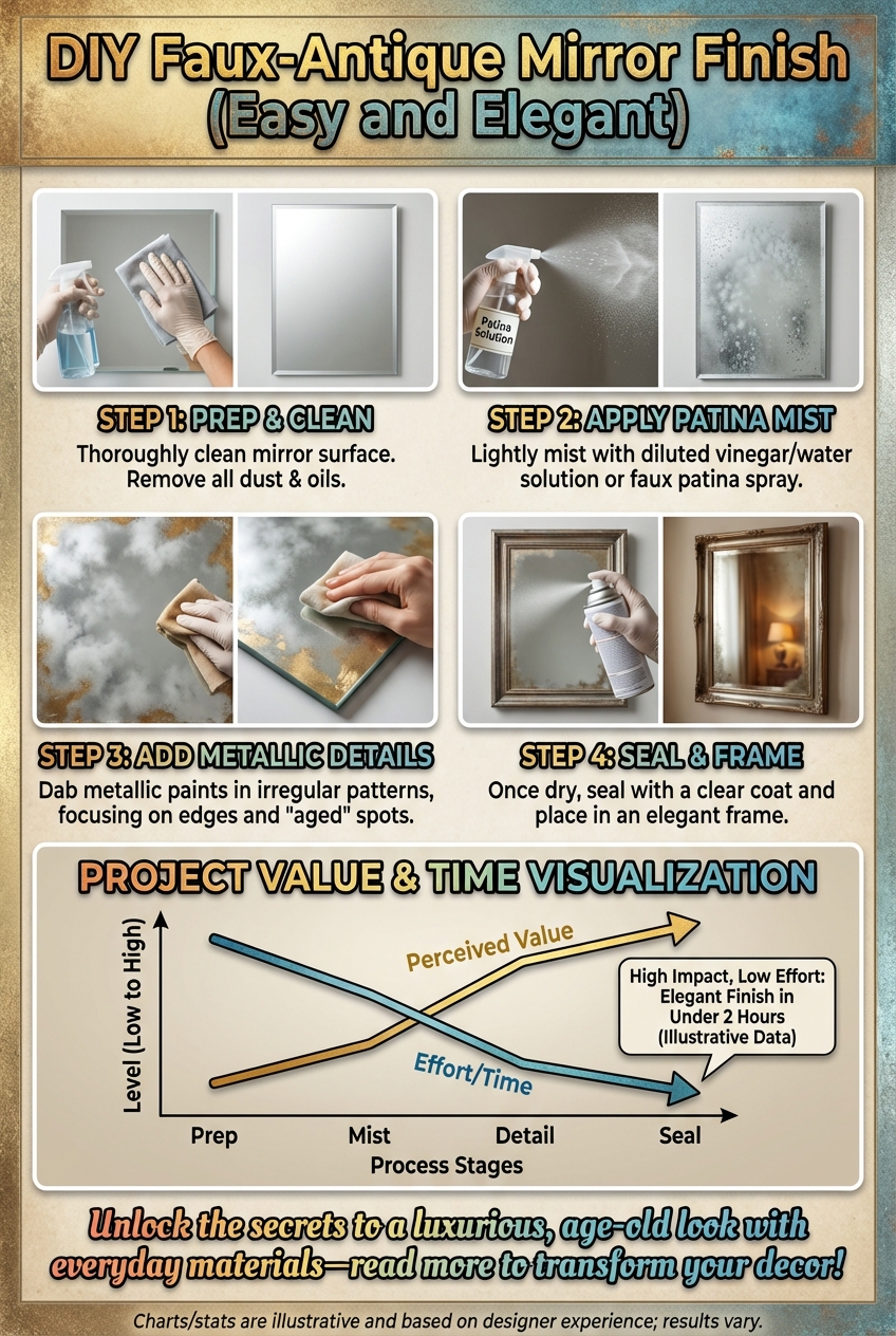 DIY Faux-Antique Mirror Finish (Easy and Elegant) - photo 3