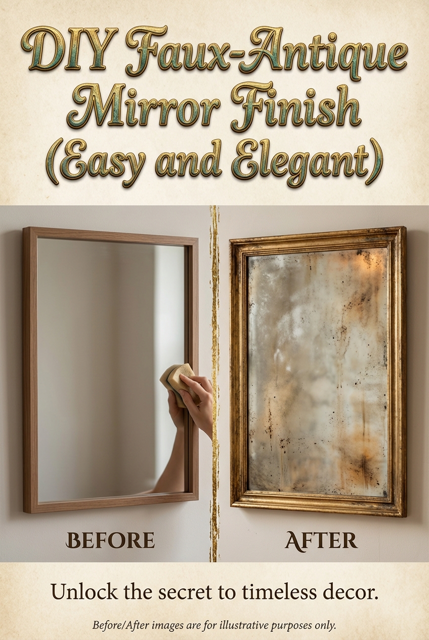 DIY Faux-Antique Mirror Finish (Easy and Elegant) - photo 5