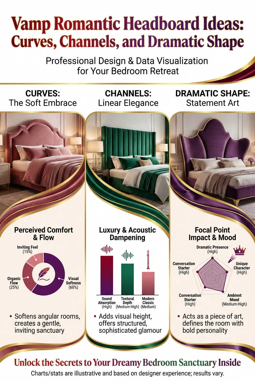 Vamp Romantic Headboard Ideas: Curves, Channels, and Dramatic Shape - photo 3