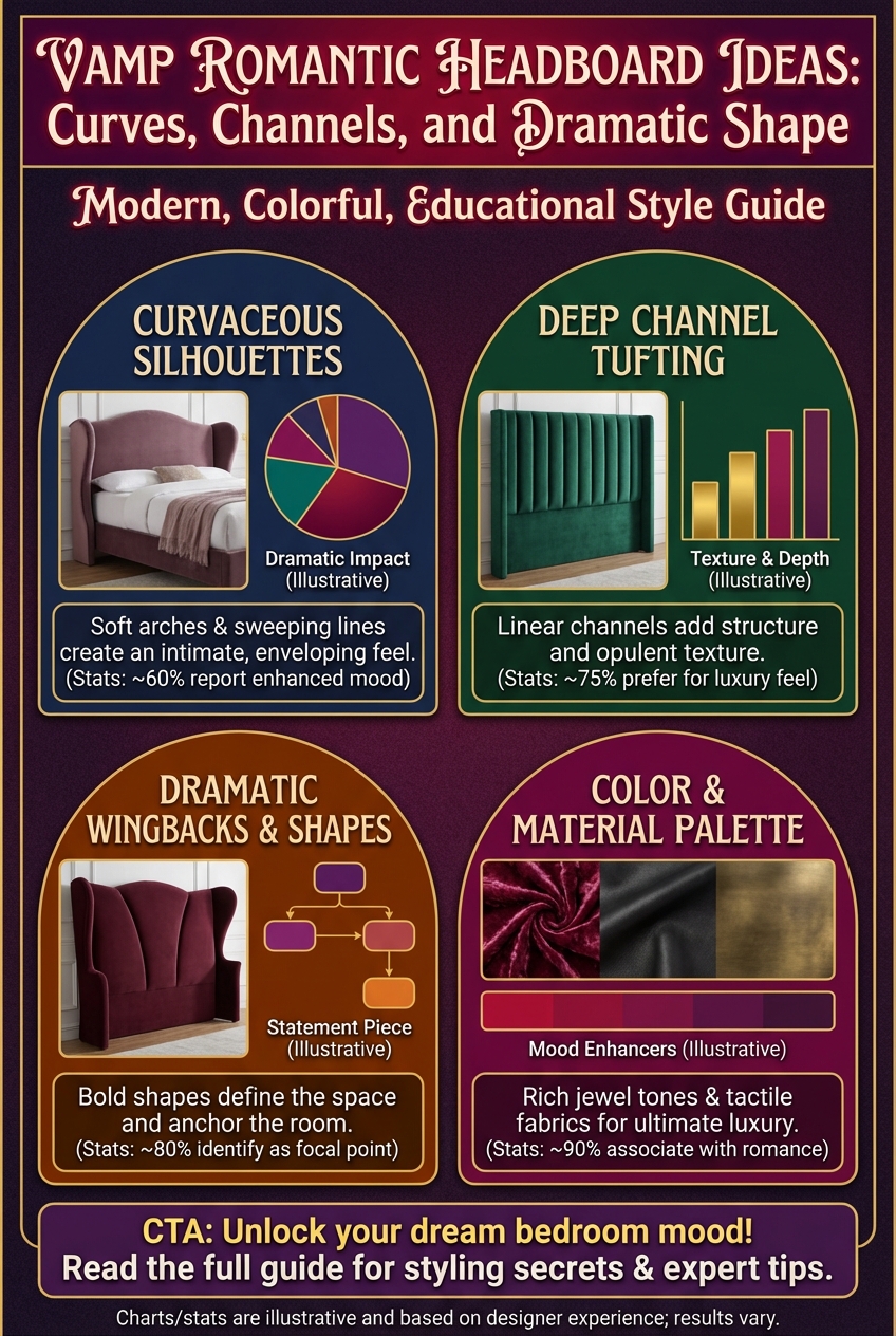 Vamp Romantic Headboard Ideas: Curves, Channels, and Dramatic Shape - photo 4
