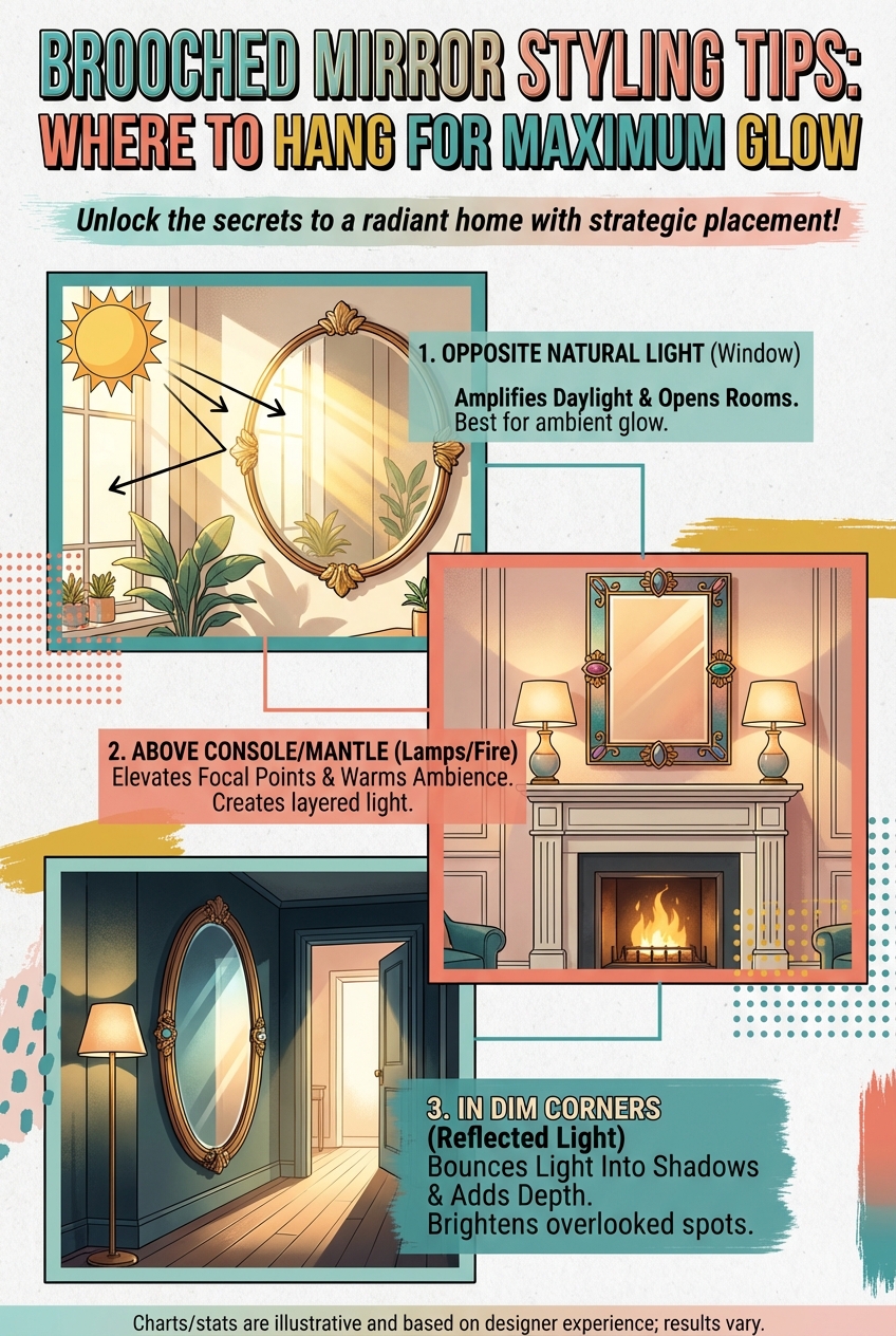 Brooched Mirror Styling Tips: Where to Hang for Maximum Glow - photo 4