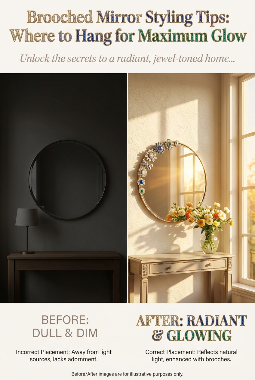 Brooched Mirror Styling Tips: Where to Hang for Maximum Glow - photo 5