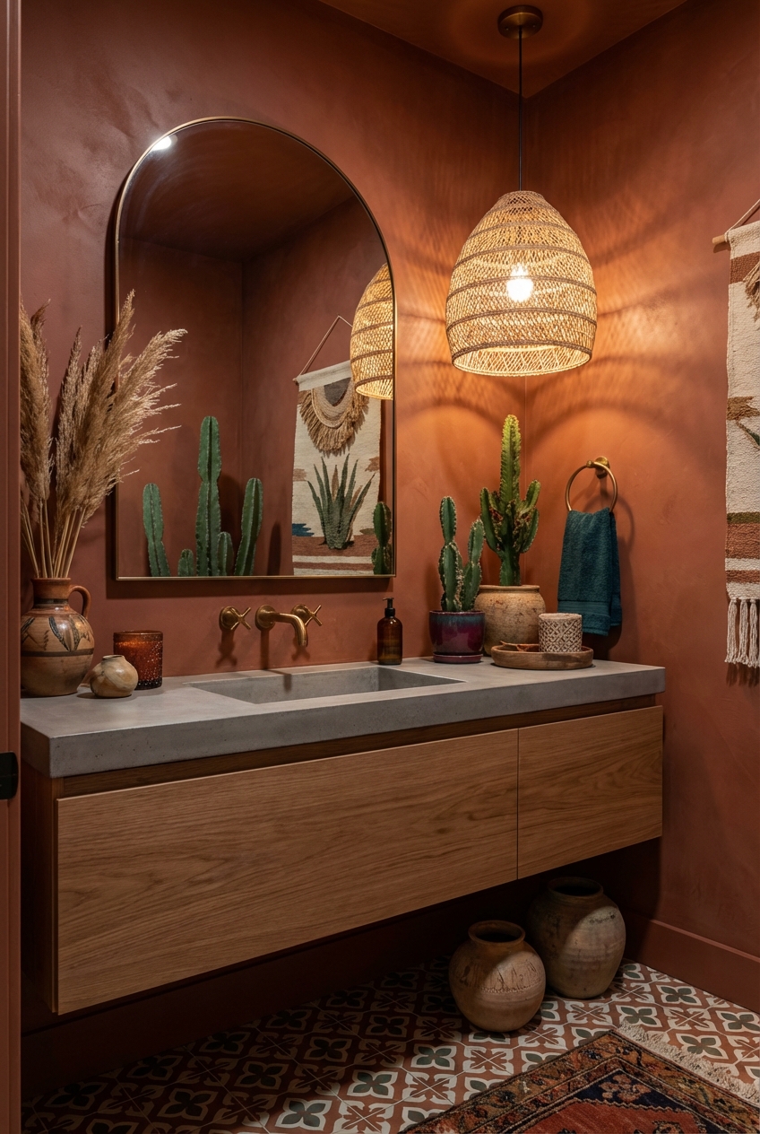 Mystic Outlands Powder Room Makeover Plan: Small Space, Big Mood